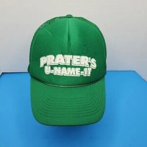 "Prater's U Name It" Green Mesh Trucker Hat Cap Otto Snapback Taiwan Advertising